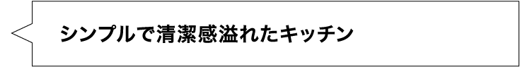 シンプルで清潔感溢れたキッチン